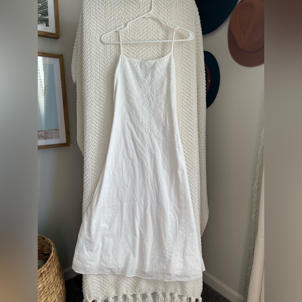 Calvin Klein 100% Cotton Embroidered Dress Size 8